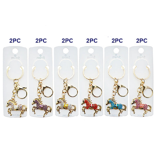 JK48981 - Rhinestone Horse Keychain