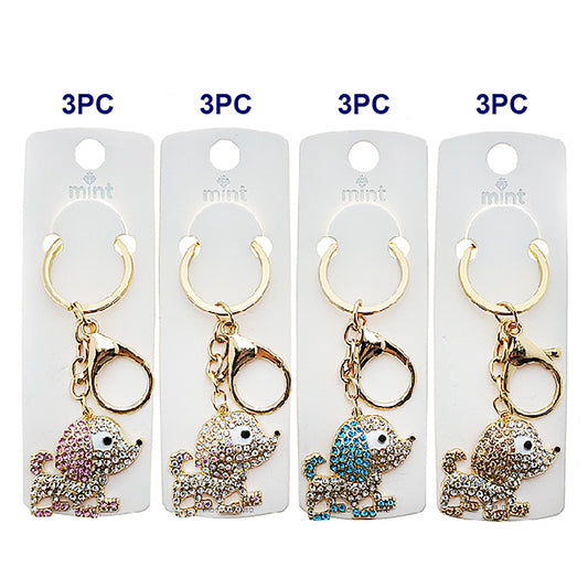 JK48992 - Rhinestone Dog Keychain