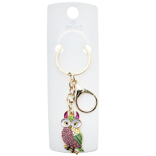 JK49004 - Multi Color Owl Keychain