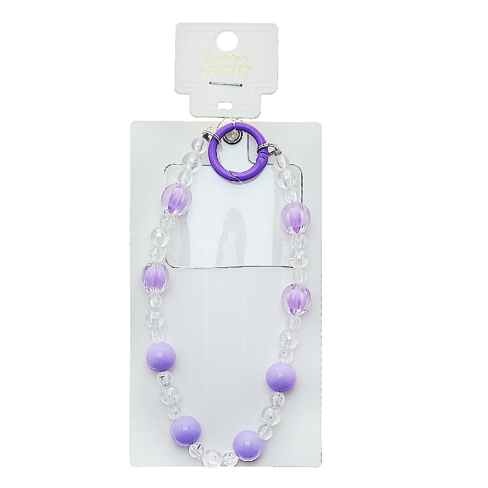 Handmade Beaded Phone Charm Strap Keychain