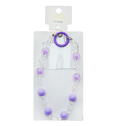 Handmade Beaded Phone Charm Strap Keychain