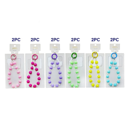 Handmade Beaded Phone Charm Strap Keychain