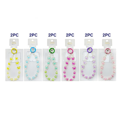 Handmade Heart Beaded Phone Charm Strap Keychain