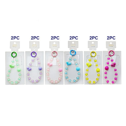 Handmade Heart Beaded Phone Charm Strap Keychain