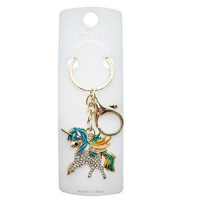 Rhinestone Pegasus Keychain