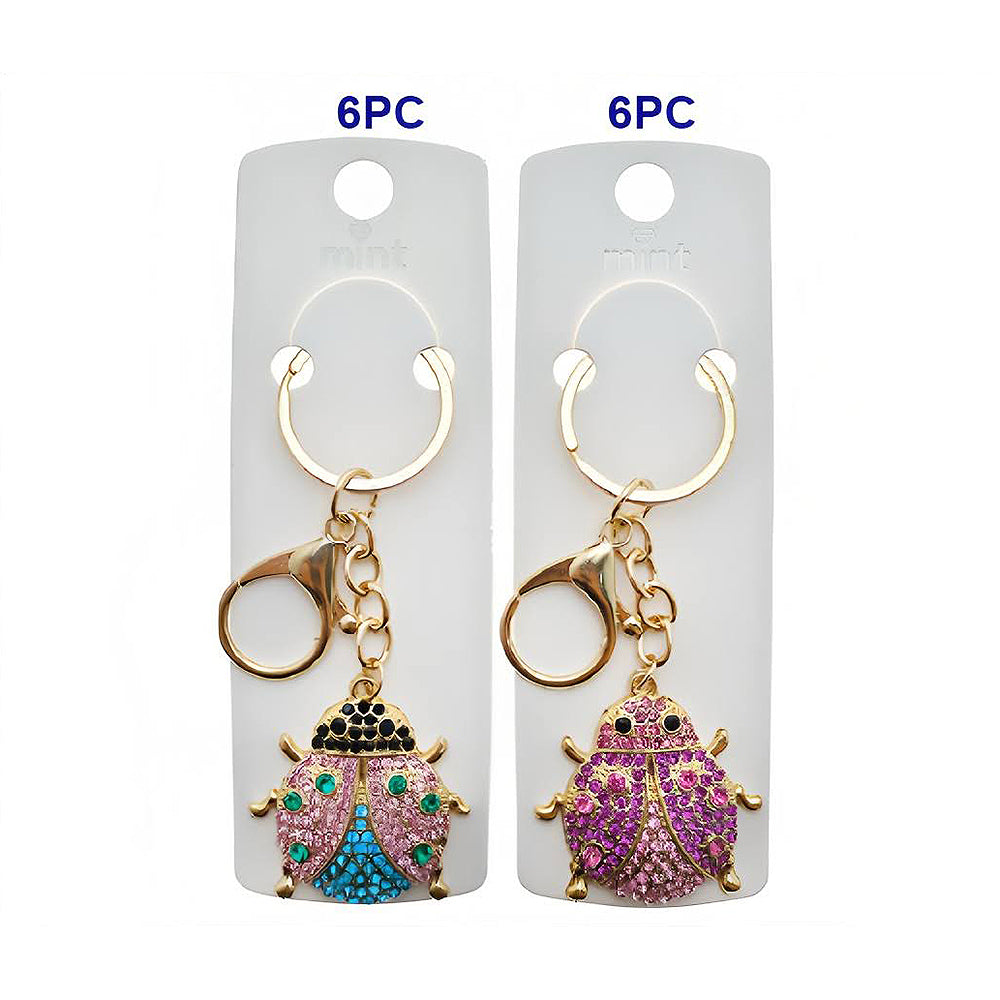 Rhinestone Ladybug Keychain
