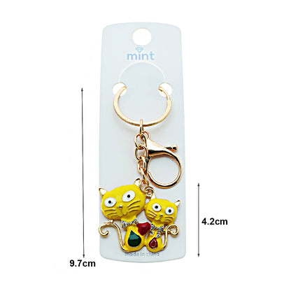 Enamel Cat Keychain