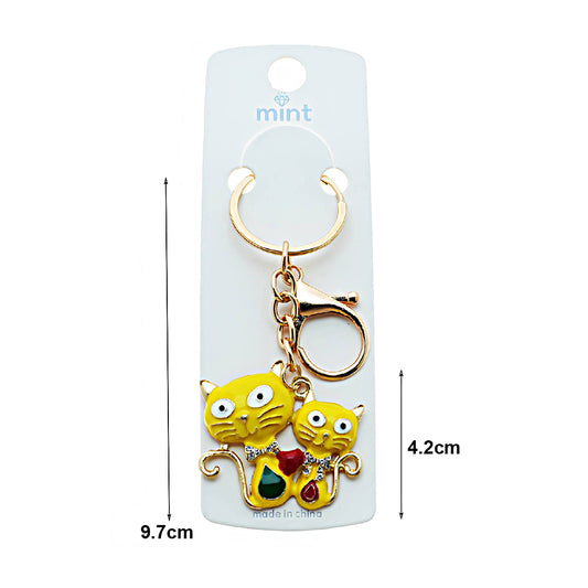 Enamel Cat Keychain