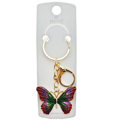Enamel Ombré Butterfly Keychain
