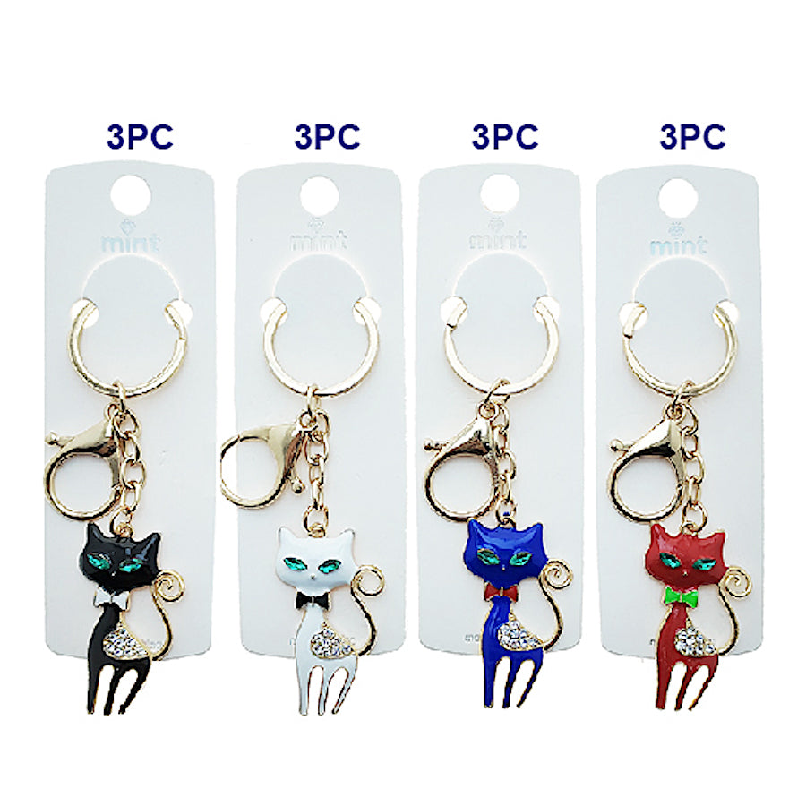 Enamel Cat Keychain