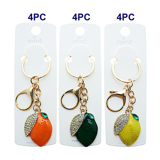 Enamel Citrus Fruit Keychain