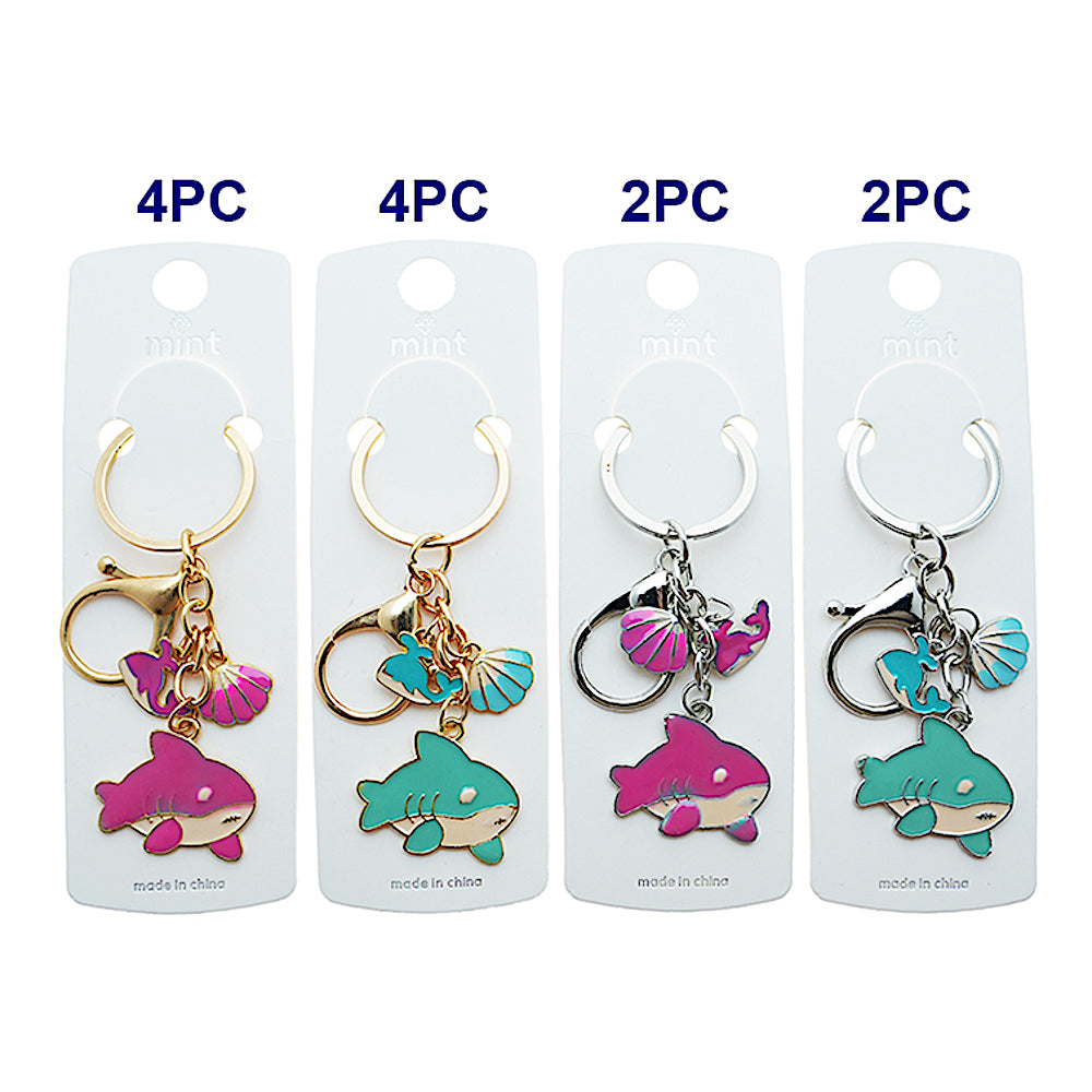 Enamel Shark Charm Keychain