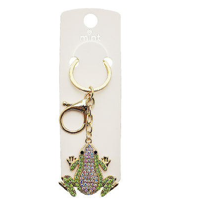 Rhinestone Frog Keychain