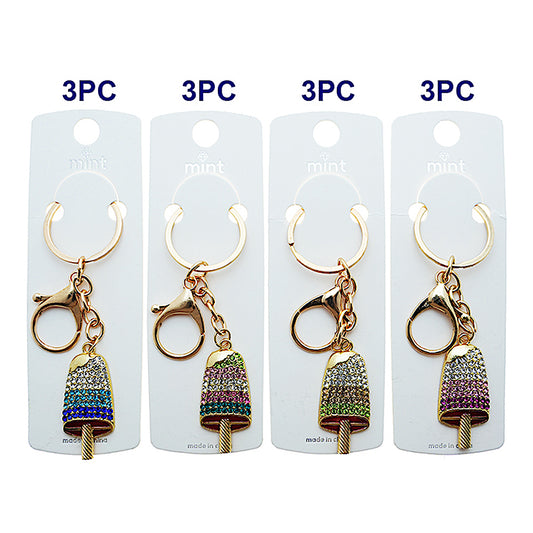 Rhinestone Popsicle Keychain