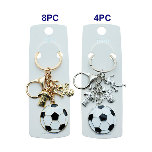 Enamel Soccer Ball Charm Keychain