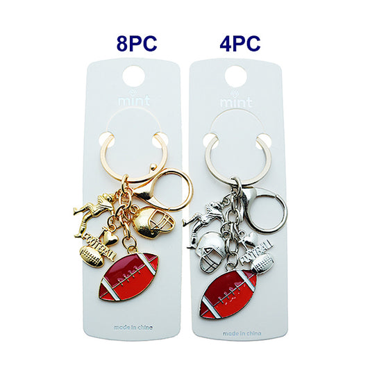 Enamel Football Charm Keychain