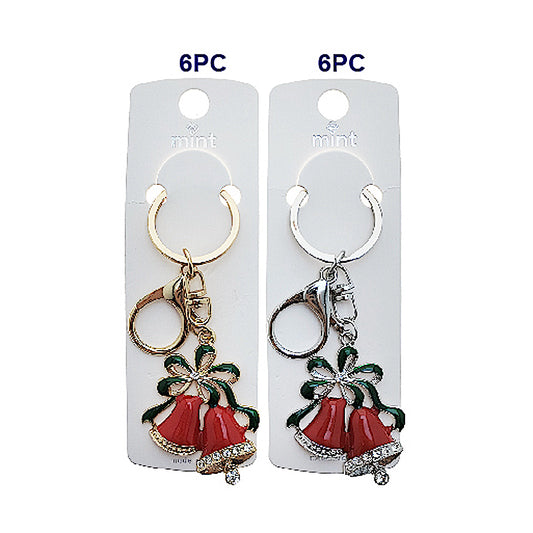 Enamel Christmas Bells Keychain