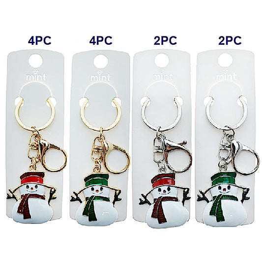 Enamel Snowman Keychain