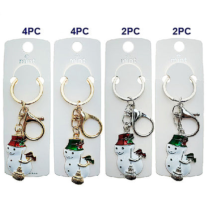 Enamel Snowman Keychain