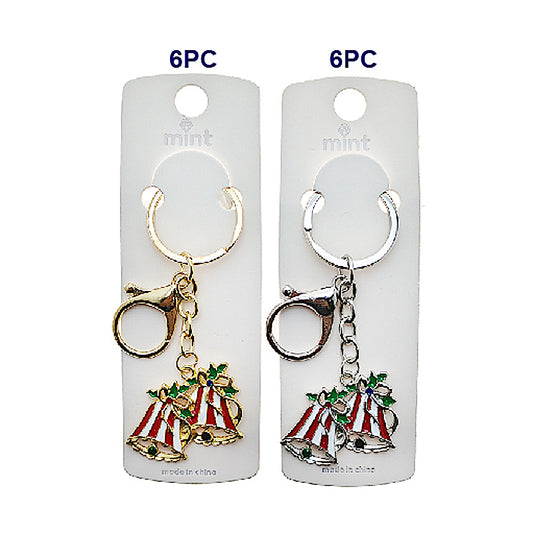 Enamel Christmas Bells Keychain