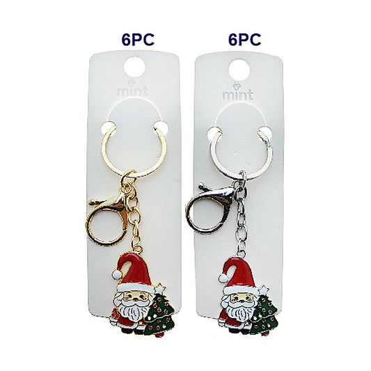 Enamel Christmas Santa Keychain