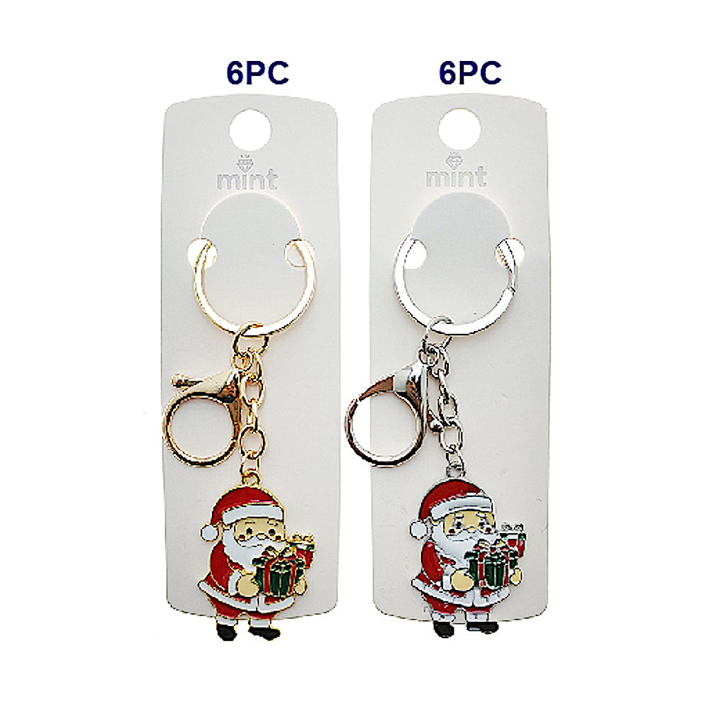 Enamel Christmas Santa Keychain