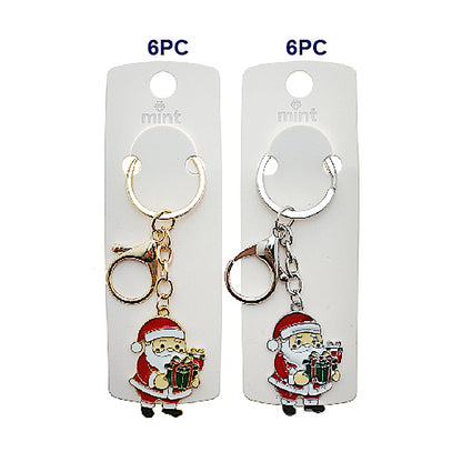 Enamel Christmas Santa Keychain
