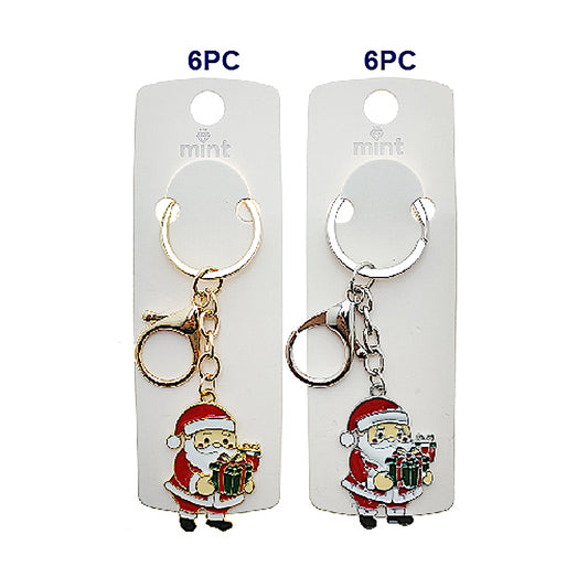 Enamel Christmas Santa Keychain