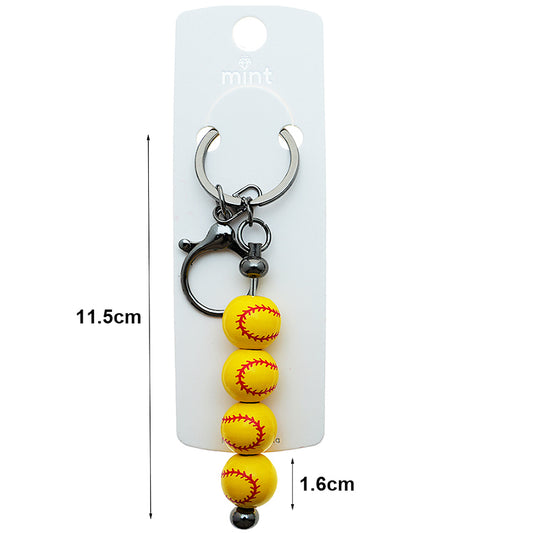 Stacked Mini Sports Balls Keychain