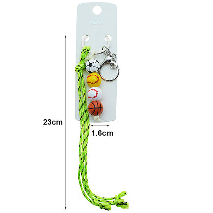 Mini Sports Balls Rope Keychain