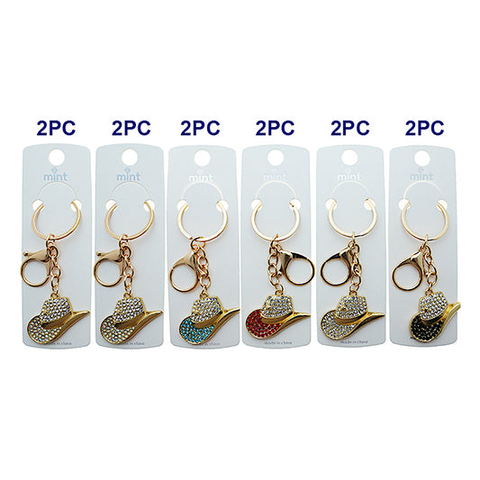Rhinestone Western Cowboy Hat Keychain