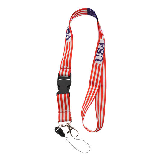 Patriotic USA Lanyard Keychain