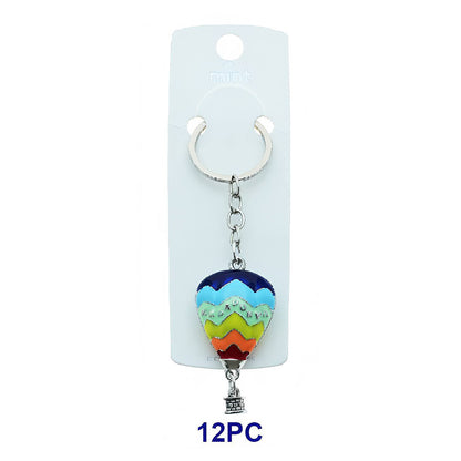 Enamel Hot Air Balloon Keychain