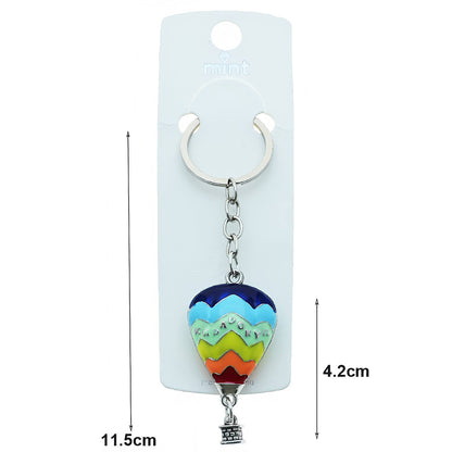 Enamel Hot Air Balloon Keychain