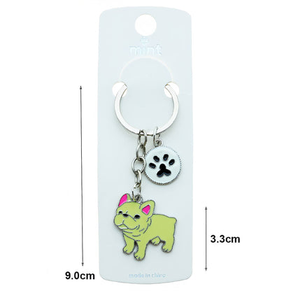 Enamel Dog Charm Keychain