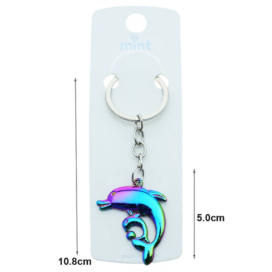 Iridescent Oil Slick Sea Life Keychain
