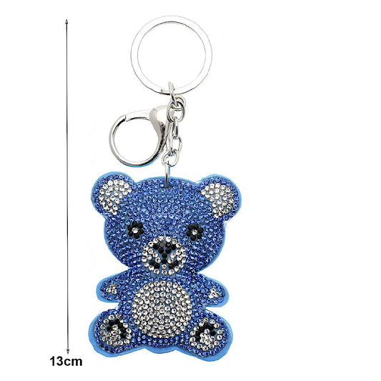 Rhinestone Teddy Bear Keychain