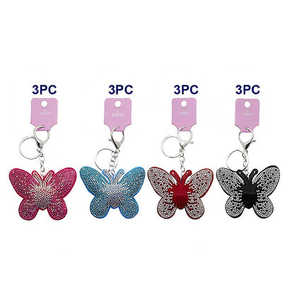 Rhinestone Butterfly Keychain