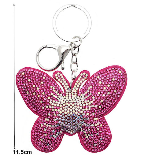Rhinestone Butterfly Keychain