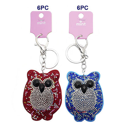 Rhinestone Owl Keychain