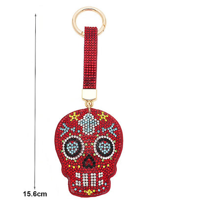 Rhinestone Calavera Day Of The Dead Keychain