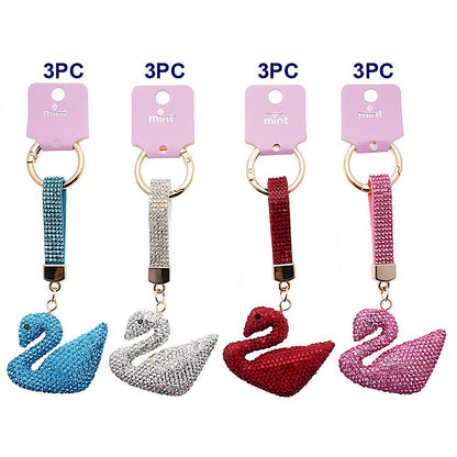 Rhinestone Pavé Swan Keychain