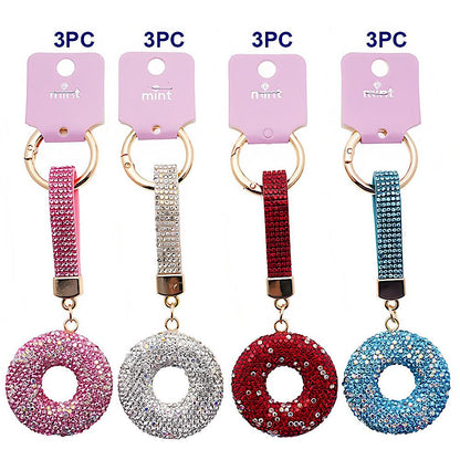 Rhinestone Pavé Donut Keychain