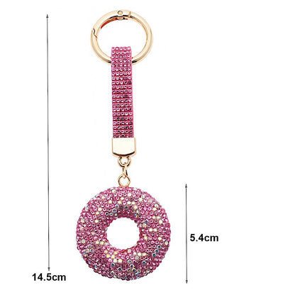 Rhinestone Pavé Donut Keychain