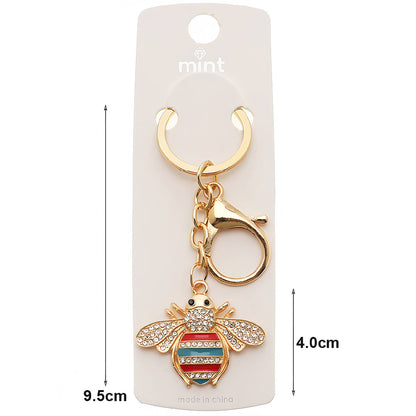 Rhinestone Honey Bee Keychain