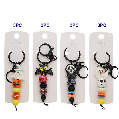 Halloween Bead Charm Keychain