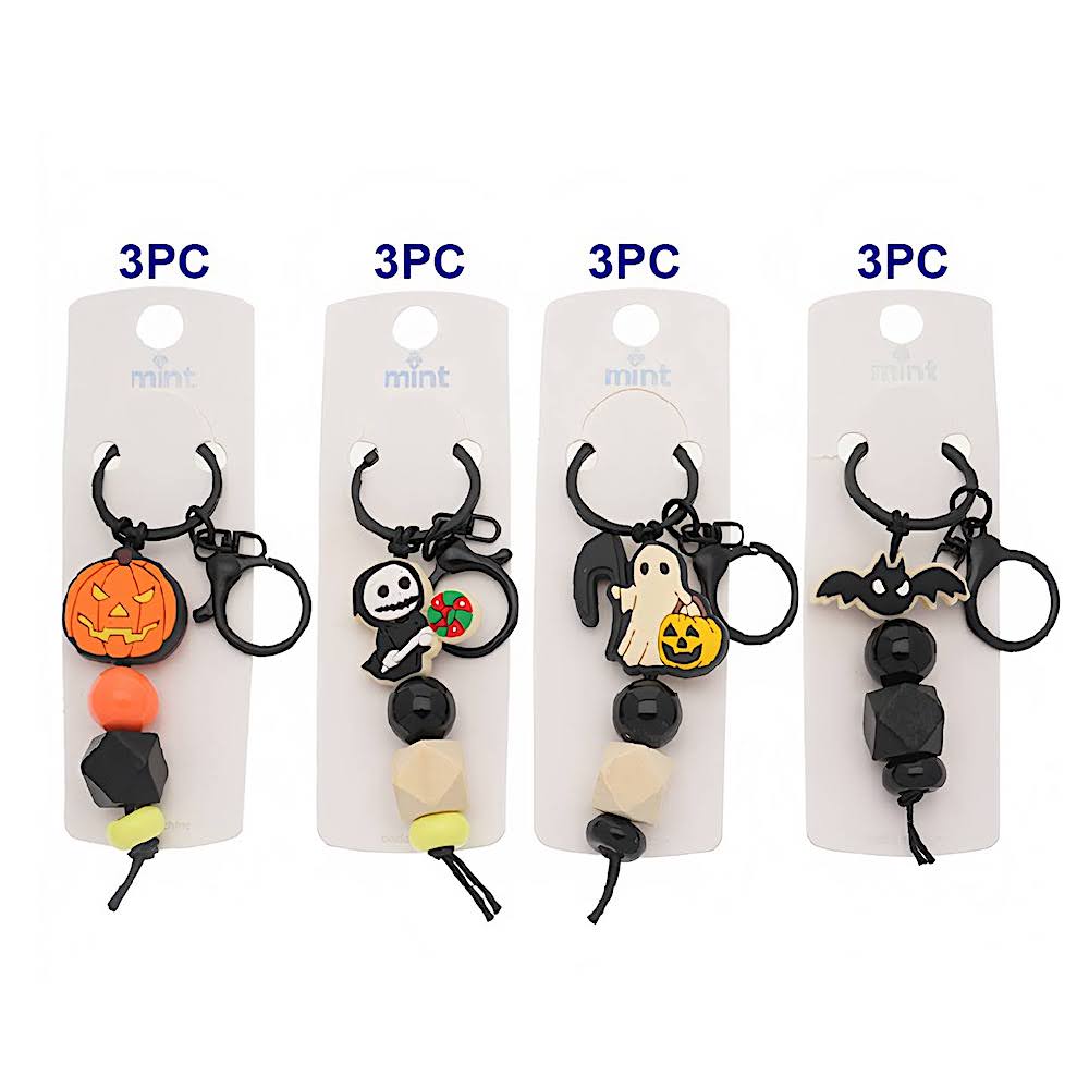 Halloween Bead Charm Keychain