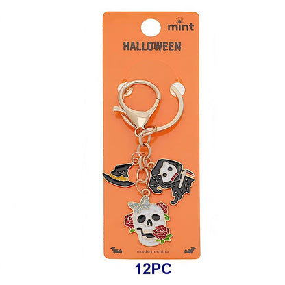 Halloween Enamel Reaper Ghost Keychain