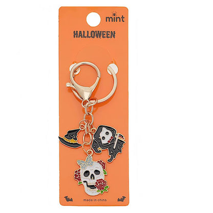 Halloween Enamel Reaper Ghost Keychain