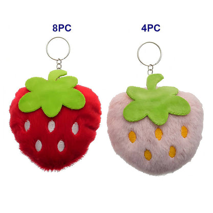 Cute Strawberry Plushie Keychain